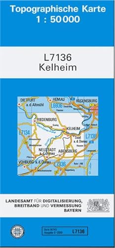TK50 L7136 Kelheim: Topographische Karte 1:50000 (TK50 Topographische Karte 1:50000 Bayern) von Landesamt für Digitalisierung, Vermessung Bayern